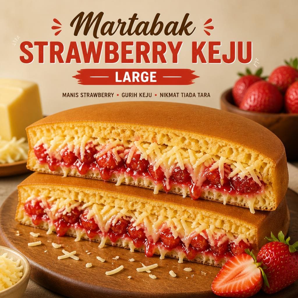 Strawberry Keju Large Martabak 999 Asli Bandung